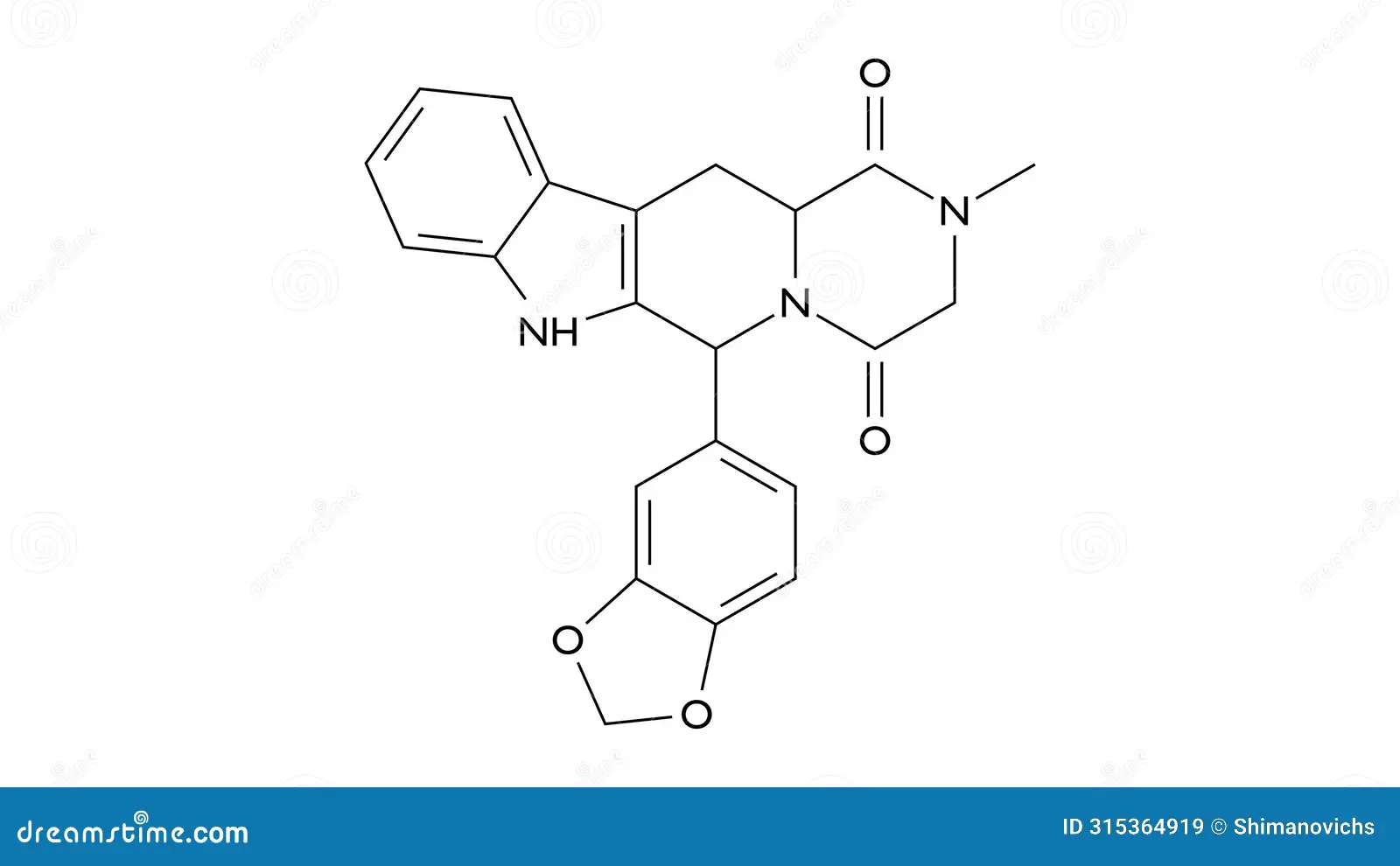 他達拉非(Tadalafil)分子式