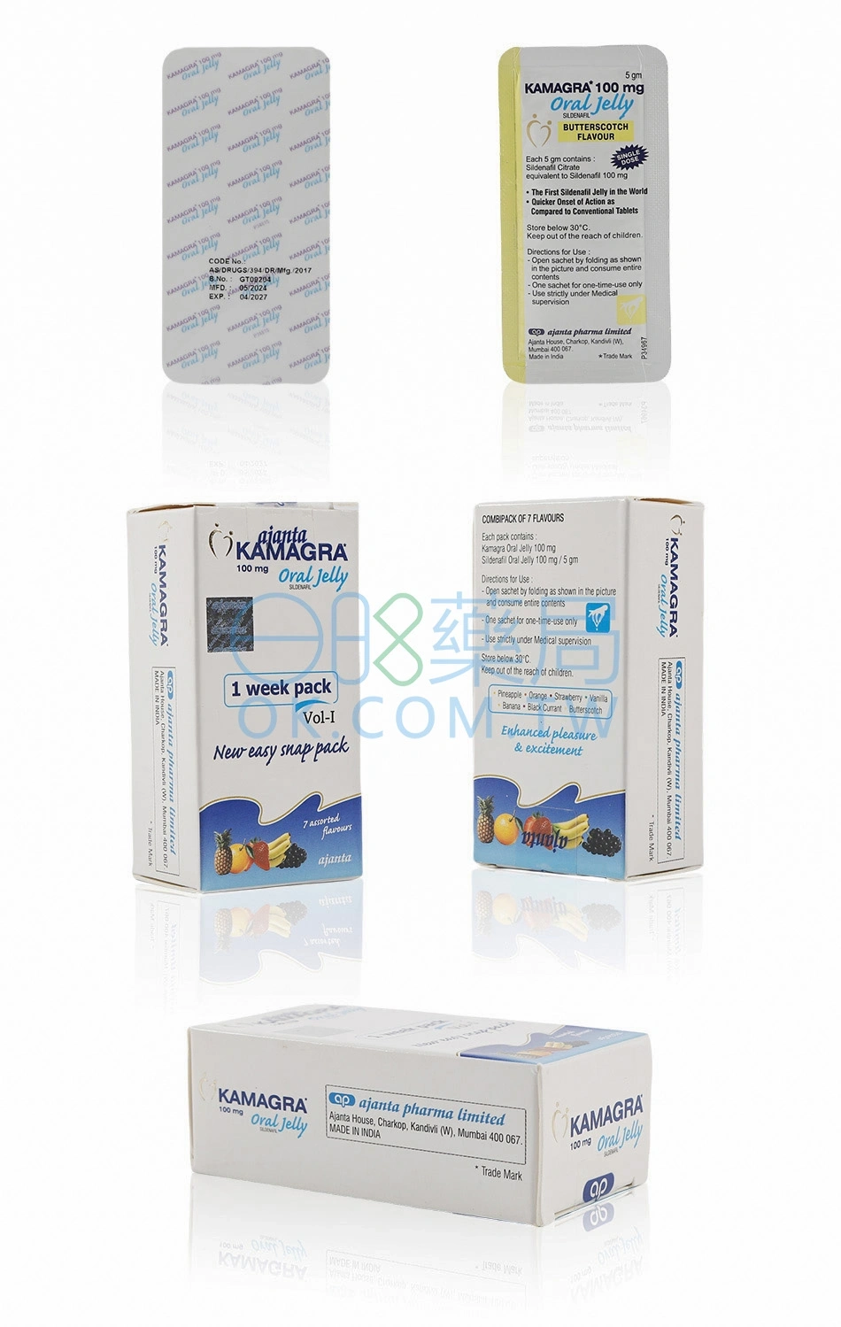 泰國果凍威而鋼Kamagra Oral Jelly (7包)
